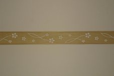 Jednobarevná vzorovaná plátnová stuha 2,5cm/20m