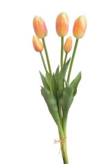 Svazek gumových tulipánů a poupat , hlavička 6,5cm, dl. celkem 46cm