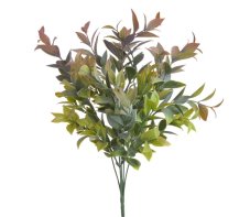 Keřík umělých olistěných větviček, 5 výhonů - dl. 38cm
