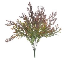 Umělá dekorativní zeleň 40 cm – zeleno-vínová