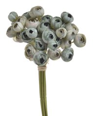 Svazek drobných umělých ranunculusů - 9 stonků po 4 květech, květ Ø 3cm, dl. 30cm