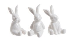 Keramický sedící zajíček - mix druhů  6,5cmH