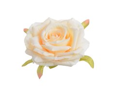 Velká hlavička umělé rozvité růže Ø 8cm, 12ks, barva 06S