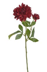 Umělá pivoňka s květem a poupětem, květ Ø13cm/dl.59cm