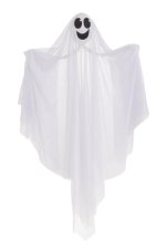 Závěsný duch Halloween bílý 90 cm