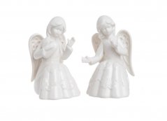 Dekorace anděl porcelánový .4,5cmLx5cmWx7,5cmH