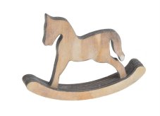 Dekorace dřevěný houpací koník 12 x 15cm