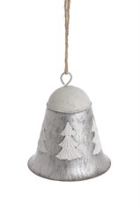 Dekorace kovový zvonek s motivem .8cm∅x8cmH - závěs