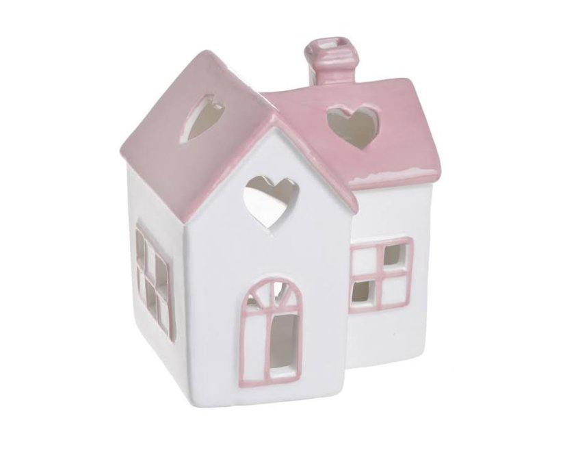 Keramický domek - svícen na light svíčku 10 cmH