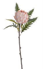 Umělý kvetoucí artyčok s listy dl. 54cm