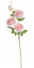 Trs umělých pivoněk s třemi květy a poupětem, květ Ø8cm/dl.75cm