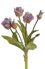 Svazek umělých papouščích tulipánů hlavička 5,5cm, celkem dl. 46 cm - 5ks