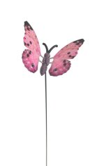 Dekorace plechový motýl 13cmLx10cmWx50cmH - zápich