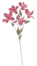 Umělá růžová květina s 5 květy – speciální úprava, 85 cm
