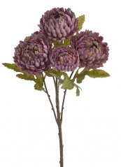 Kytice umělých chryzantém 3 květy+2 poupata, květ Ø 9cm, kytice dl.52cm