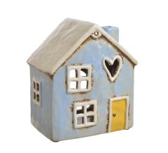 Keramický domek - svícen na light svíčku 13,5cmL x 9,5cmW x 15,5cmH