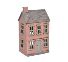 Keramický domek - svícen na light svíčku 12,5cmLx9,5cmWx22cmH