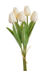 Svazek pěnových tulipánů s listy dl. 32cm - 5ks