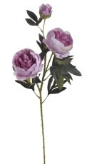 Umělé pivoňky na stonku s listy květ Ø 10 cm, dl.76 cm