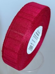 Jednobarevná tkaná stuha s monofilem a vlascem 2,5cm/25m