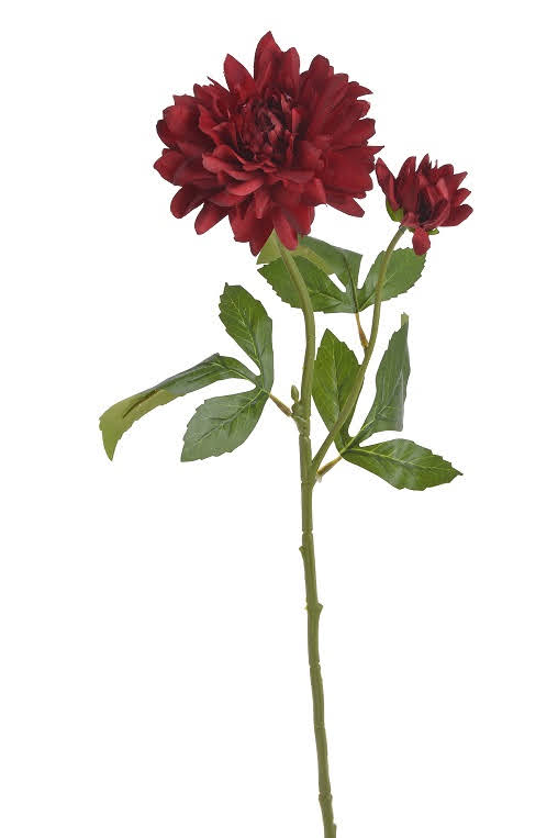 Umělá pivoňka s květem a poupětem, květ Ø13cm/dl.59cm