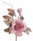 Zápich umělé růže s přízdobami, květ Ø 10cm, zápich celkem 15cm _1091