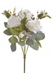 Kytice umělých růží - květ Ø 6 cm, celkem dl.38 cm