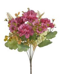 Kytice umělých květů s dalií a doplňky dl. 36cm