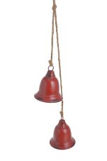 Dekorace 3D z kovových zvonků  (10cmØx12cmH) 64,5cmH - závěs - 2ks