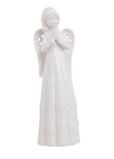 Dekorace anděl porcelánový .6cmLx5,5cmWx17,5cmH