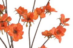 Kvetoucí větvička oranžová 105 cm