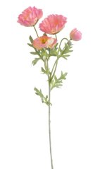 Umělý kvetoucí mák 4 květy, květ 9cm dl.63cm