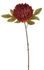 Umělá chryzantéma s listy, květ Ø 11cm, dl. 52cm