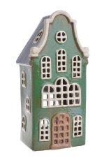 Keramický domek - svícen na light svíčku 12cmLx8,5cmWx25cmH