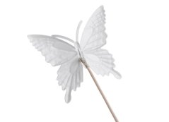 Dekorace plechový motýl na pružince, 8cmLx7,5cmWx27,5cmH. - zápich