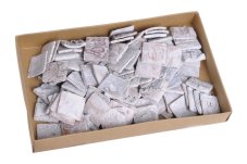 Přírodní dekorace z břízy ve tvaru čtverce 2,5x2,5cm,  100szt