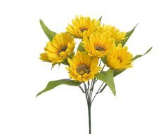 Svazek 7 stonků se slunečnicovými květy a listy