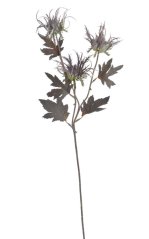 Umělá větvička kvetoucího bodláku, 3 květy dl. 68cm