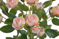 Umělá větvička růží 58 cm – růžová