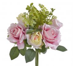 Kytice umělých růží s poupaty, růže Ø 8cm/dl.34cm