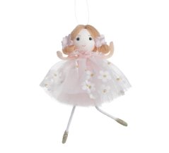 Dívka - závěsná textilní figurka 6 cm - barva PK