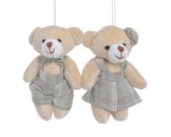 Závěsná dekorace medvídek 6,5cmLx5cmWx12cmH - 2ks