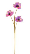 Opalizující umělý anemon 72 cm – luxusní květinová dekorace