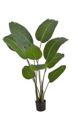 Dekorace umělá strelicie v květináči Ø 15cm, celkem 120cmH