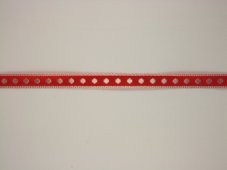 Plátnová stužka se vzorem a drátkem 1cm/25m