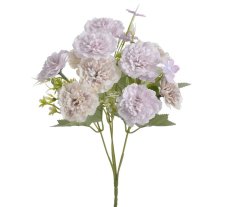 Kytička umělých mini karafiátů květ 5 cm, dl.36 cm