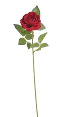 Umělá kvetoucí velvetová růže , hlavička Ø 8 cm, dl. 71 cm