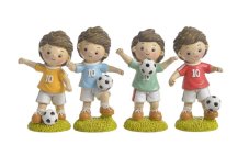 Figurka chlapec fotbalista mix barev 7cm - polyresin