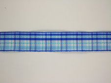 Kostková stuha se vzorem a drátkem 25mm/25m