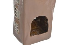 Keramický domek - svícen na light svíčku 12,5cmL x 9cmW x 29cmH